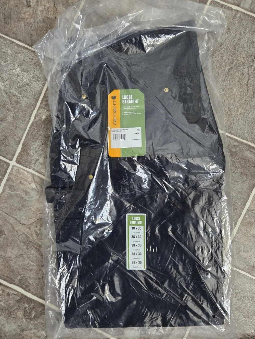 Carhartt Loose Straight B01 Firm Duck Front Work Pants Double Knees Size 38/30